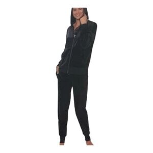 Felina 2-piece velour hoodie and jogger set - Small - Black